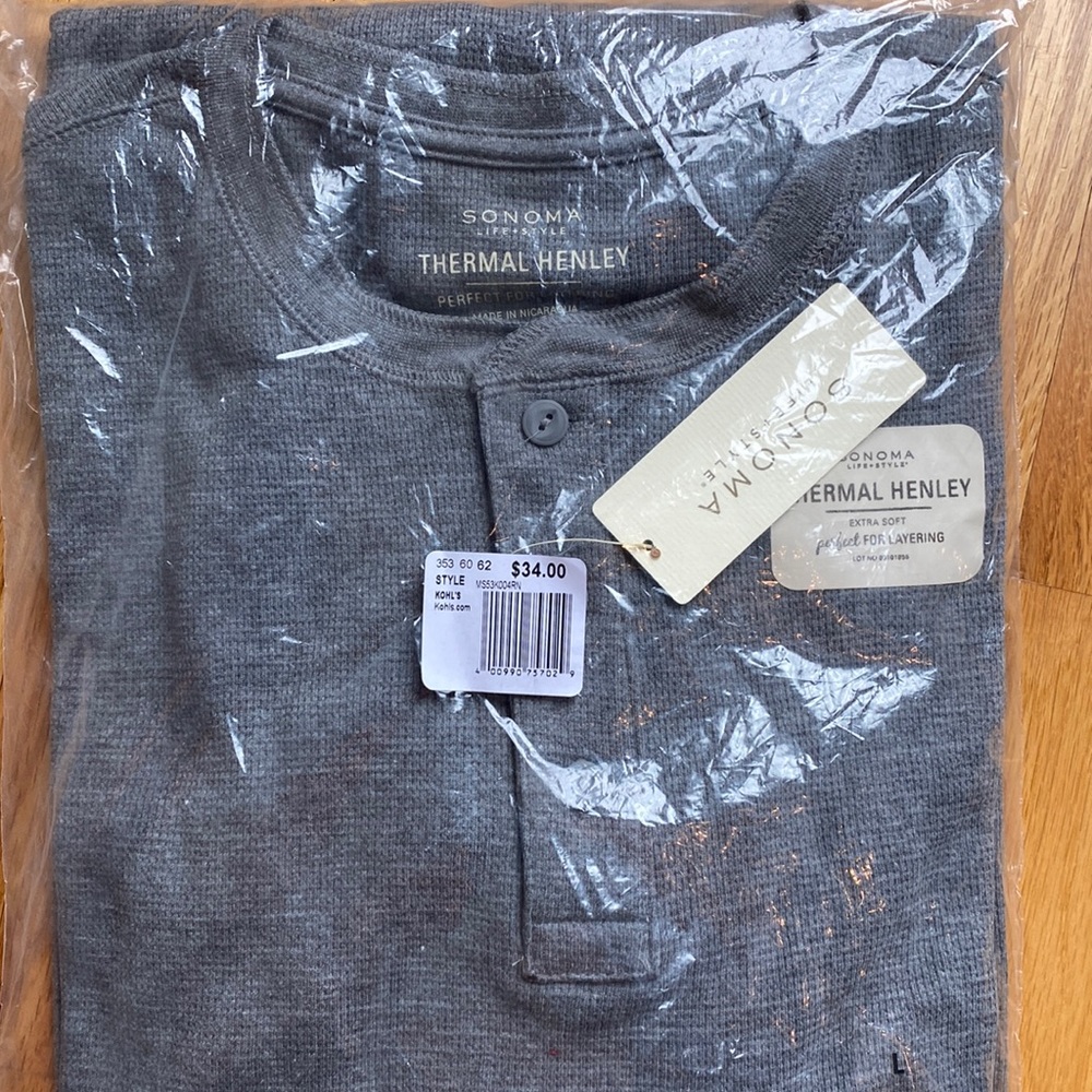 NWT Sonoma Thermal Henley